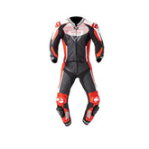 MUGENRACE MNR-2109 Moto Couro Fato Preto Branco - imagem frontal do terno